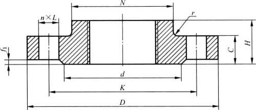 突面(RF)帶頸螺紋鋼制管法蘭 (適用于 PN 6、PN 10、PN 16、PN 25、PN 40、PN 63 和 PN 100)